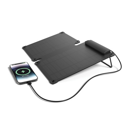 Panneau solaire portable en plastique recyclé 10W Solarpulse Personnalisable | BCM Goodies - 1