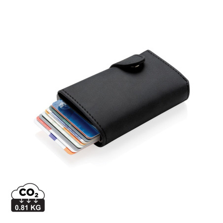 Porte-cartes anti RFID en aluminium et PU Personnalisable | BCM Goodies - 3