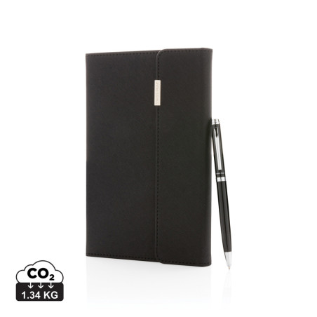 Set carnets de notes A5 et stylo Swiss Peak Personnalisable | BCM Goodies - 3