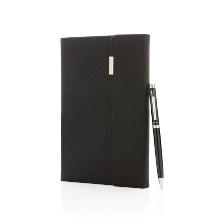 Set carnets de notes A5 et stylo Swiss Peak Personnalisable | BCM Goodies - 1