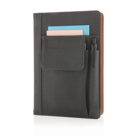 Carnet de notes avec pochette pour téléphone Personnalisable | BCM Goodies - 1