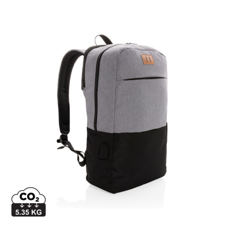 Sac à dos ordinateur 15,6 avec USB et anti RFID Personnalisable | BCM Goodies - 3