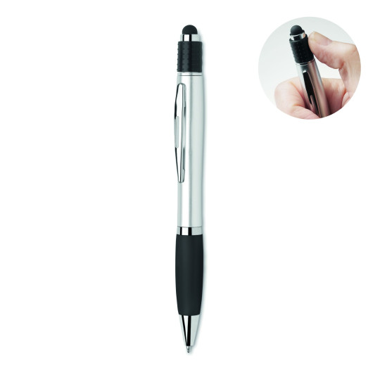 Stylo stylet spinner STY en ABS recyclé avec stylus intégré et fonction antistress - Bleu - BCM Goodies