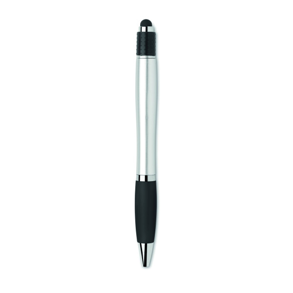 Stylo stylet spinner STY en ABS recyclé avec stylus intégré et fonction antistress - Bleu - BCM Goodies