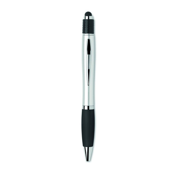 Stylo stylet spinner STY en ABS recyclé avec stylus intégré et fonction antistress - Bleu - BCM Goodies