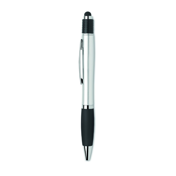 Stylo stylet spinner STY en ABS recyclé avec stylus intégré et fonction antistress - Bleu - BCM Goodies