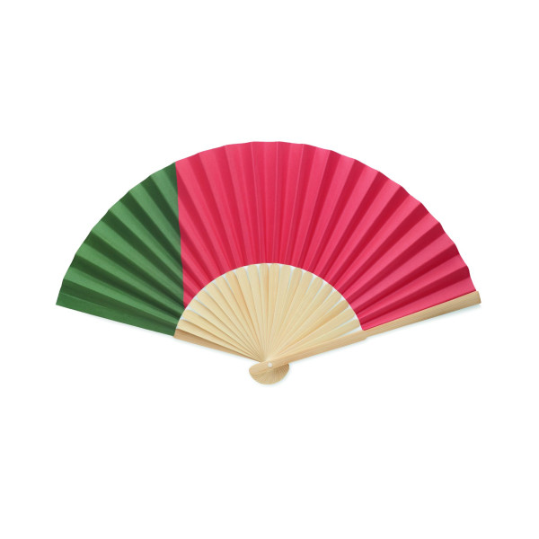 Éventail à motif de drapeau FUNFAN en bambou - Accessoire élégant et pratique pour rester au frais tout en affichant votre patri