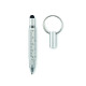Porte-clés avec stylo à bille TWEN en aluminium recyclé - BCM Goodies