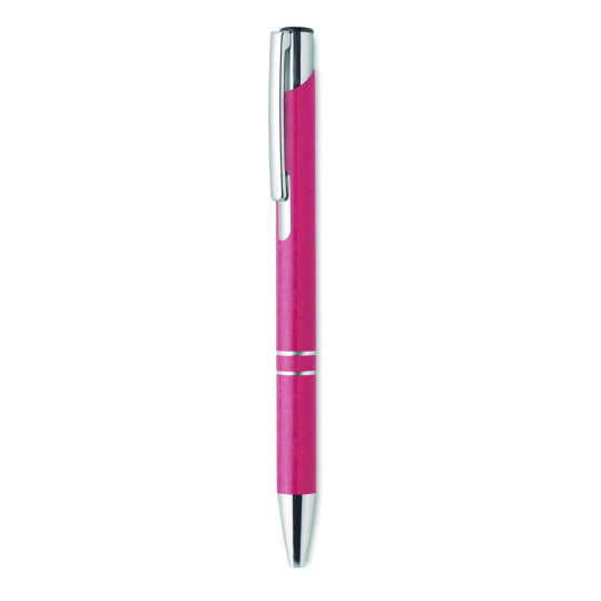 Stylo poussoir blé paille ABS BERN PECAS - Stylo écologique en paille de blé et ABS - Encre bleue de qualité supérieure - Idéal 