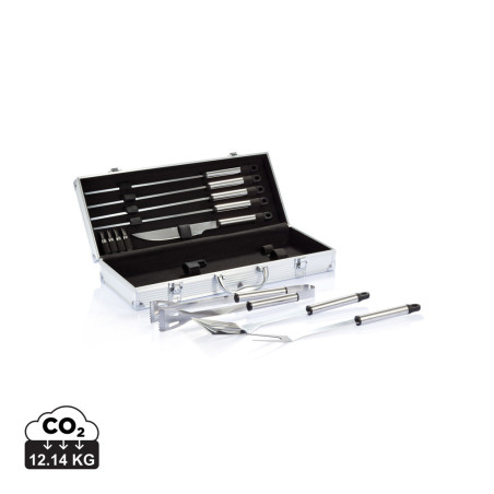Set de 12 pcs pour barbecue en coffret aluminium Personnalisable | BCM Goodies - 3