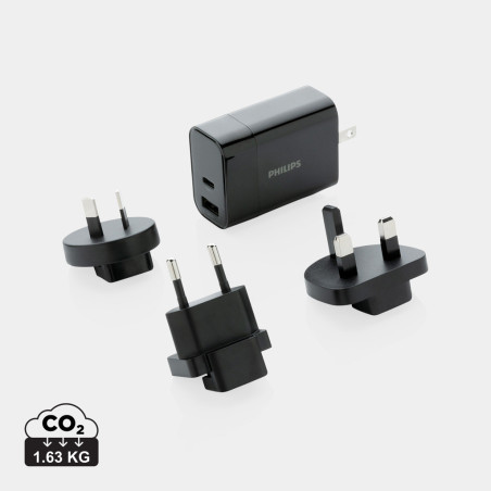 Chargeur USB de Voyage Philips, USB 30W Ultra Rapide Personnalisable | BCM Goodies - 3