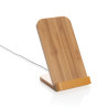 Support téléphone à induction 5W en bambou FSC Personnalisable | BCM Goodies - 1