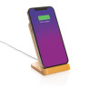 Support téléphone à induction 5W en bambou FSC Personnalisable | BCM Goodies - 2