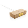 Réveil en bambou avec chargeur sans fil 5W Personnalisable | BCM Goodies - 1