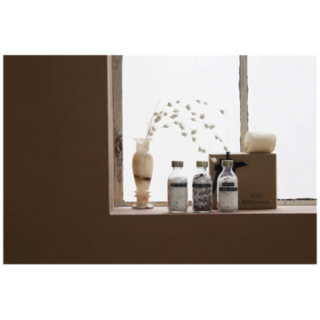 Coffret cadeau avec sel de bain WELLmark Just Relax avec 3 pièces de 200 ml Personnalisable | BCM Goodies - 3
