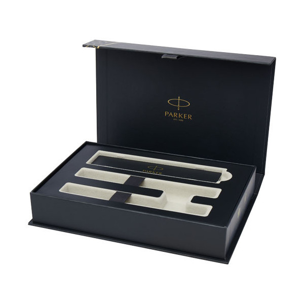 Parure IM avec stylo roller et stylo bille achromatiques Parker Personnalisable | BCM Goodies - 4