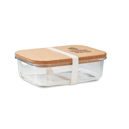 Lunchbox en verre & liège CANOA Personnalisable | BCM Goodies - 4