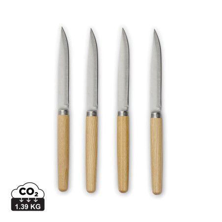 VINGA Couteaux à viande 4pcs Retro Personnalisable | BCM Goodies - 1