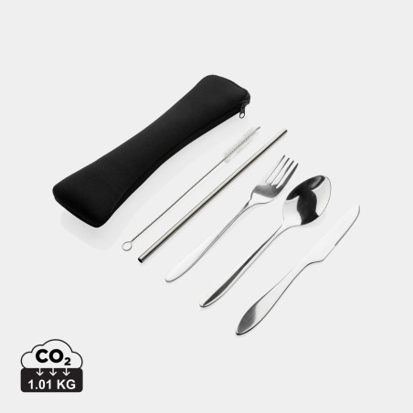 Set de 4 couverts réutilisables en acier inoxydable Personnalisable | BCM Goodies - 3