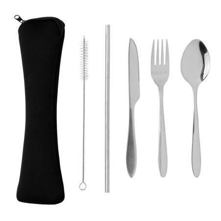 Set de 4 couverts réutilisables en acier inoxydable Personnalisable | BCM Goodies - 2