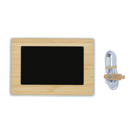 Horloge LED en bambou et plastique RCS Utah Personnalisable | BCM Goodies - 2