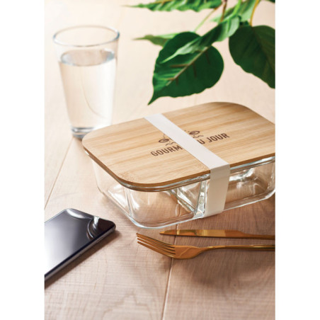 Lunchbox en verre et bambou TUNDRA 3 Personnalisable | BCM Goodies - 5