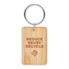 Porte-clés rectangulaire bambou ANGLEBOO Personnalisable | BCM Goodies - 4