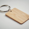 Porte-clés rectangulaire bambou ANGLEBOO Personnalisable | BCM Goodies - 5