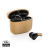 Écouteurs TWS en plastique recyclé RCS et bambou Personnalisable | BCM Goodies - 3