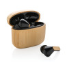 Écouteurs TWS en plastique recyclé RCS et bambou Personnalisable | BCM Goodies - 1