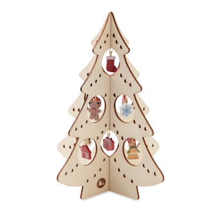 Décoration de sapin en bois SILUETA Personnalisable | BCM Goodies - 4