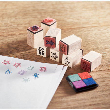 Set de 8 tampons  en bois STAMPIE Personnalisable | BCM Goodies - 1