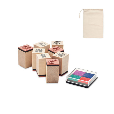Set de 8 tampons  en bois STAMPIE Personnalisable | BCM Goodies - 2