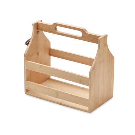 Caisse à bouteilles en bambou CABAS Personnalisable | BCM Goodies - 3