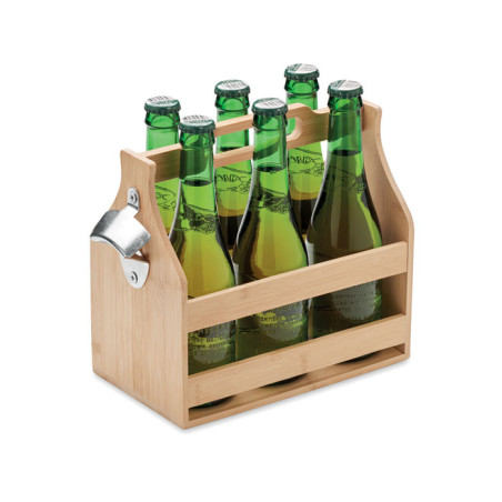 Caisse à bouteilles en bambou CABAS Personnalisable | BCM Goodies - 4