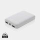 Powerbank 5000 mAh en plastique recyclé RCS avec câble de chargement en TPE recyclé