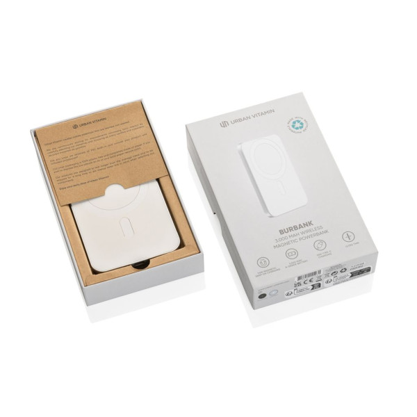 Powerbank 3000mAh en plastique/alu RCS UrbanVitamin Burbank - Batterie portable magnétique pour iPhone et Android - Charge rapid