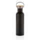 Bouteille en acier inoxydable avec couvercle en bambou - 700ml - Accessoire pratique et écologique
