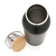 Bouteille en acier inoxydable avec couvercle en bambou - 700ml - Accessoire pratique et écologique