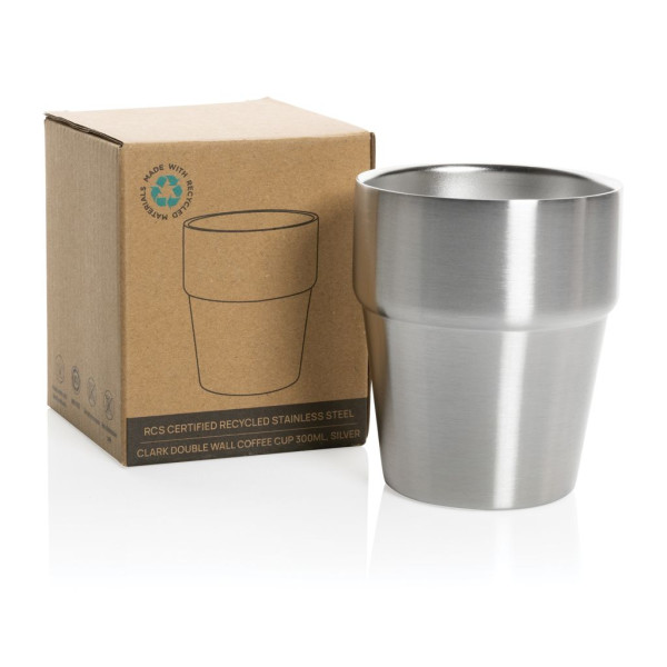 Tasse à café 300ml à double paroi en acier RCS Clark - Accessoire éco-responsable pour amateurs de café