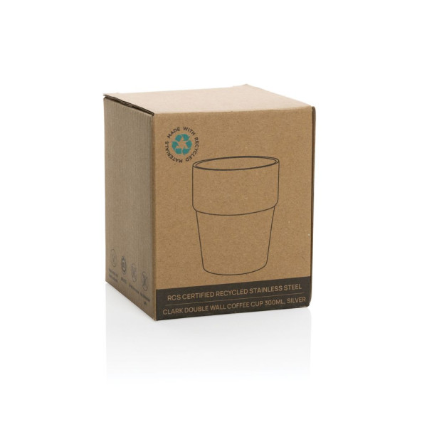 Tasse à café 300ml à double paroi en acier RCS Clark - Accessoire éco-responsable pour amateurs de café