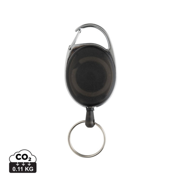 Porte-clés à clip extensible en ABS recyclé RCS - Accessoire pratique et écologique pour entreprises
