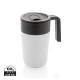 Tasse en acier inoxydable et PP recyclé GRS avec poignée - 480 ml | Produit écologique et personnalisable