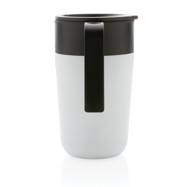 Tasse en acier inoxydable et PP recyclé GRS avec poignée - 480 ml | Produit écologique et personnalisable