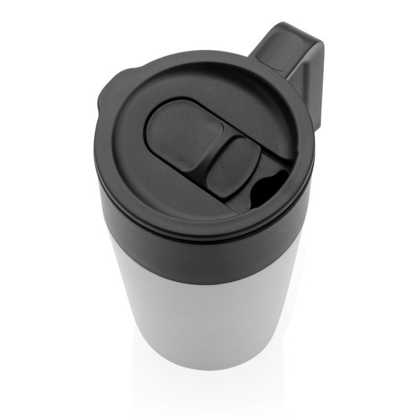 Tasse en acier inoxydable et PP recyclé GRS avec poignée - 480 ml | Produit écologique et personnalisable