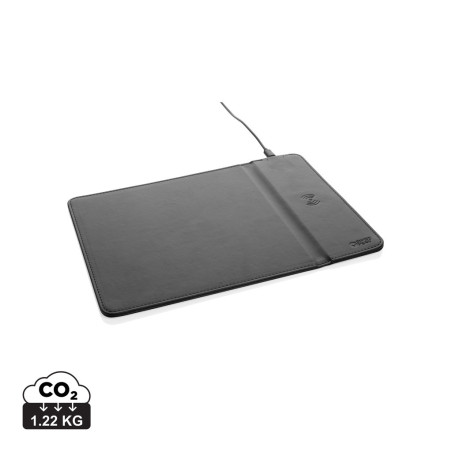 Tapis de souris en PU RCS avec chargeur 10W Swiss Peak Personnalisable | BCM Goodies - 3