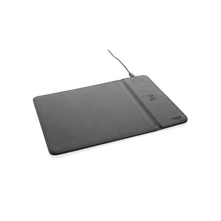 Tapis de souris en PU RCS avec chargeur 10W Swiss Peak Personnalisable | BCM Goodies - 1
