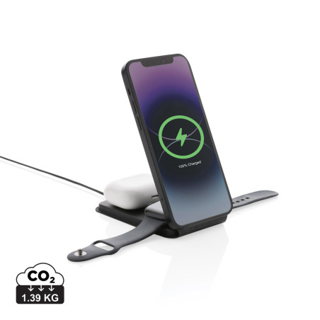 Chargeur magnétique 15W en PU recyclé RCS Swiss Peak Personnalisable | BCM Goodies - 3