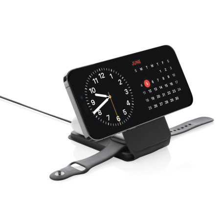 Chargeur magnétique 15W en PU recyclé RCS Swiss Peak Personnalisable | BCM Goodies - 2
