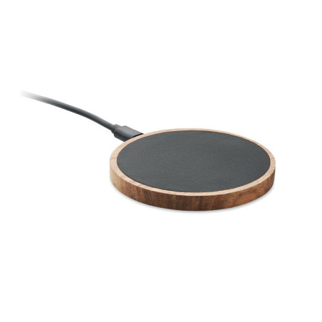 Chargeur sans fil en acacia 15W ACAWAI Personnalisable | BCM Goodies - 1